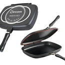 Sartén Doble Parrilla Dessini Italiana Antiadherente 36 Cm Color Negro