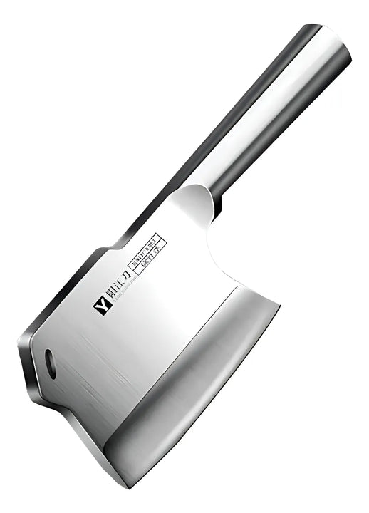 Hacha Carnicero Huesos Cuchillo Stainless Steel Inoxidable Color Plateado