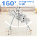 Silla Alta Portable Para Bebés Con Arnés Y Respaldo Ajustabl