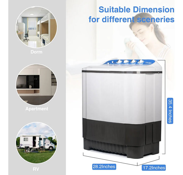 Iorbur Lavadora Y Secadora Portatil De 24 Libras, Lavadora P