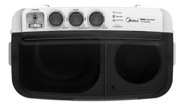 Lavadora Midea Twin Force Carga Superior 10.1kg Blanca