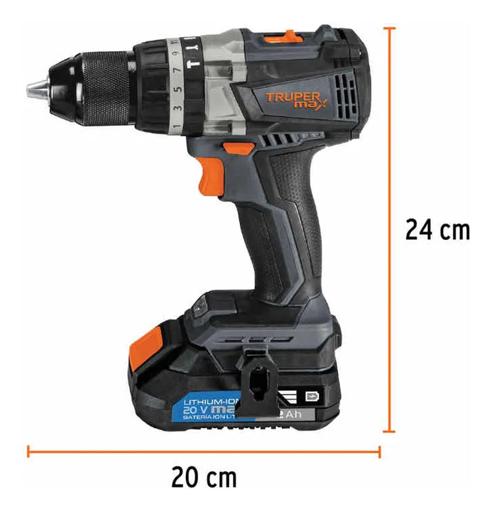 Taladro Percutor Inalámbrico Truper 101453 - Gris Oscuro - 60