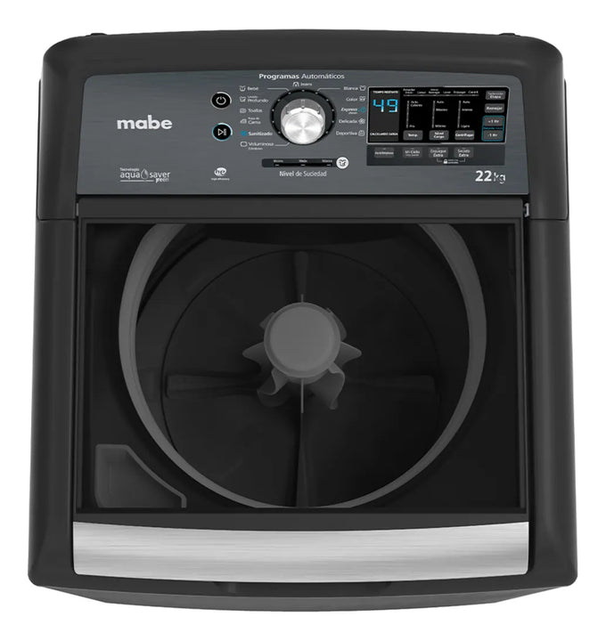 Lavasecadora automática Mabe Lavado hasta 22kg color diamond gray