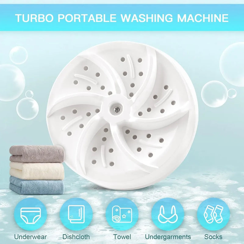 Lavadora Turbo Portatil Ropa Interior Medias Viaje Giratoria Diseño