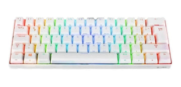 Teclado VSG QWERTY Kailh Brown español latinoamérica color blanco con luz RGB