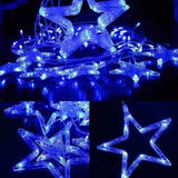 Extensión Luces Led Estrella Luz Decoración Navideña 3 Mts Azul