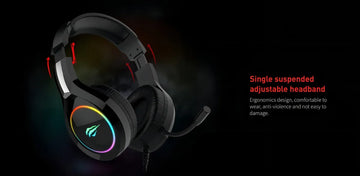 Auriculares gamer Havit Gamer H2232D H2232D negro con luz LED