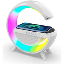 Lampara Parlante Bluetooth Bt-2301 Carga Inalámbrica Blanco