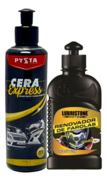Abrillantador Brillo Cera + Renovador De Farolas Color Negro