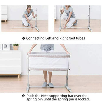 Bebé De La Cuna, Cama Cunas Ronbei De Noche Del Durmiente De