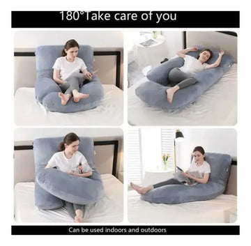Almohada Para Embarazo En Forma De S Gris