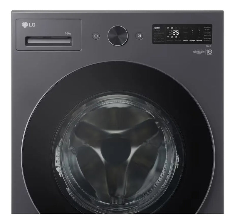 Lavadora Lg Carga Frontal Wo16egnts6p 16kg Aidd Petcare Gris Negro