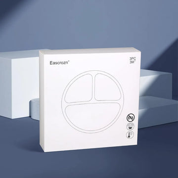 Platos Antideslizantes De Silicona Para Bebés - 3 Unidades