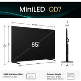 Televisor 85 Pulgadas Mini-led 4k Uhd Smart Fire Tv Qled