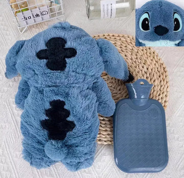 Peluche Stitch Mediano Bolsa Para Cólicos Menstruales Azul Acero