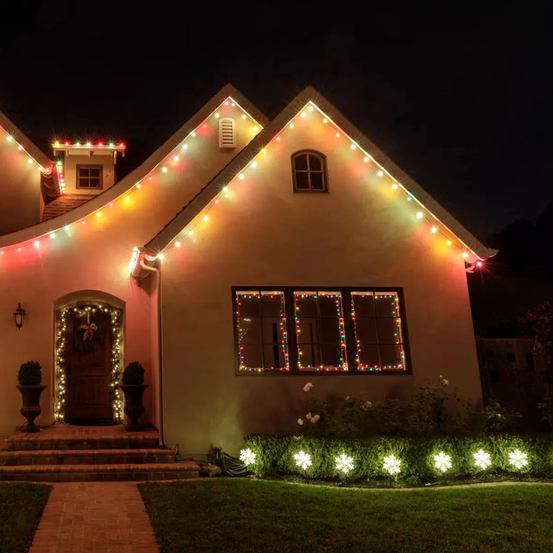 Luces De Navidad Solar Extension Luz Micro Led Navideñas Blanco