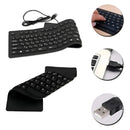 Teclado flexible de silicona usb plegable pc tab notebook Abnt2 flex2 color negro
