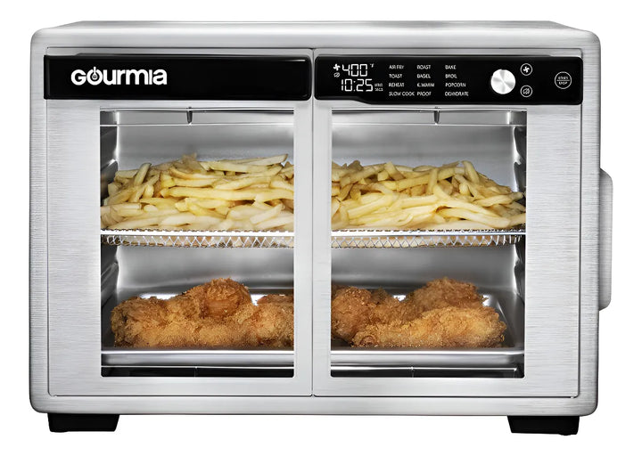 Horno Tostador Y Freidora Aire 12 Funciones Gourmia Oferta Plateado