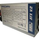 Fuente De Poder Atx 680w V.2 Pc 20-24 Pin Sata Ide Color Gris