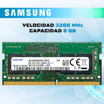 Memoria RAM color verde 8GB 1x8GB Samsung M471A1K43DB1-CWE