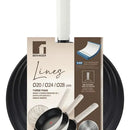 Set X3 Sartenes Lines 20, 24 Y 28cm Aluminio Forjado Negro