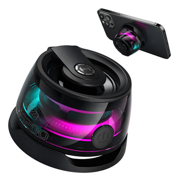 Edifier G200 Altavoz Magnético Bluetooth Mini Altavoces Inalámbricos de 5 W con Bluetooth 5.3 Luz Rgb Modo de Juego Tiempo de Reproducción de 7h Soporte Portátil para Teléfono para iPhone