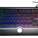 Teclado Weibo QWERTY color negro con luz RGB