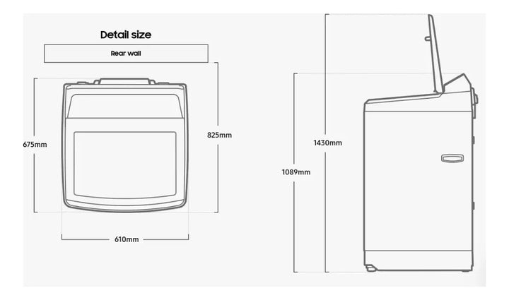 Lavadora Samsung Gris-negro Carga Superior Eco 13kg / 29lbs
