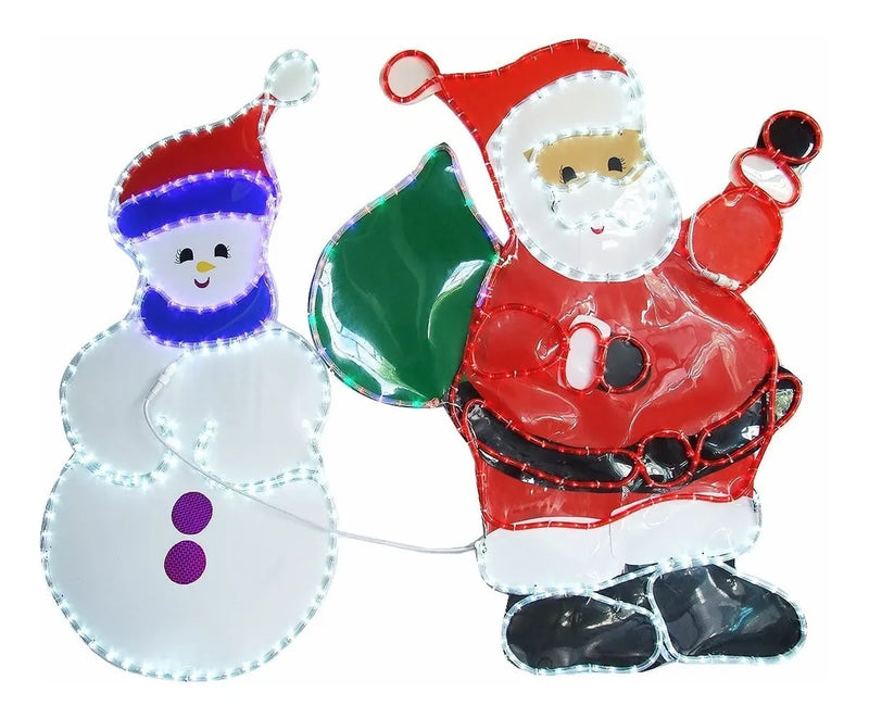 Figuras Navideñas En Luz Led Azul