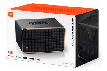 Parlante JBL Authentics 500 JBLAUTH500BLKAM portátil con bluetooth y wifi negra