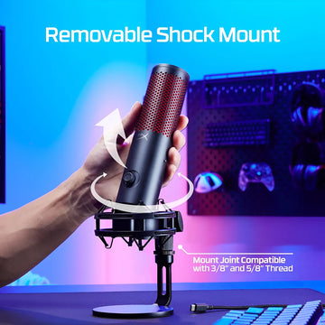 Micrófono Usb Hyperx Quadcast 2 Para Juegos, Streaming