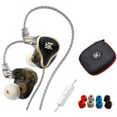 Audifonos Kz Zas Metal Alta Fidelidad sin microfono Cable De Lujo Color Negro
