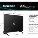 Tv Hisense Fhd 43 Smart Negro 43a4nv