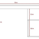 Escritorio RTA MueblesAstana madera aglomerada de 120cm x 73.5cm x 50cm blanco