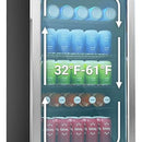 Refrigerador Y Nevera De Bebidas, Minibar Cap 120 Latas Acero Inoxidable Y Negro