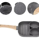 Sarten Antiadherente 3 Divisiones Huevos Arepas Carnes Gris