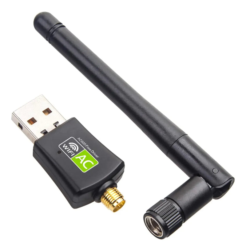 Receptor Wifi 600mbs Doble Banda Tarjeta Usb Dual 2.4-5 Ghz