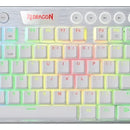 Teclado Gamer Inalámbrico Redragon Horus K621w Tkl Blanc Rgb Idioma Español Latinoamérica Color Del Teclado Blanco