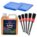 1 L De Apc X20 Para Carros + 5 Brochas + 2 Paños 30 Cm