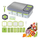 Cortador Picador Rayador De Verduras Multifuncional 26 Pzs Verde