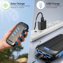 Cargador Solar, Cargador De Teléfono Portátil De 38800 Mah Azul Claro