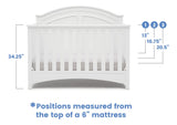 Cuna Convertible 6 En 1 Blanca Certificado Greenguard Gold