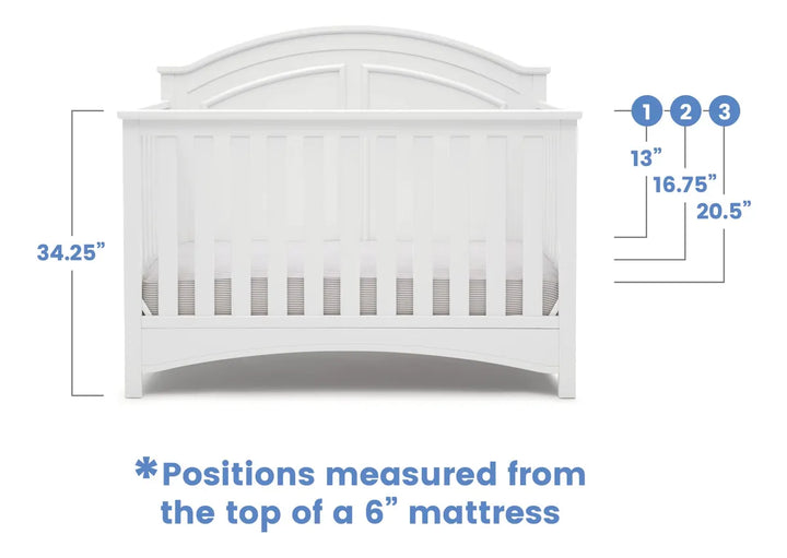 Cuna Convertible 6 En 1 Blanca Certificado Greenguard Gold