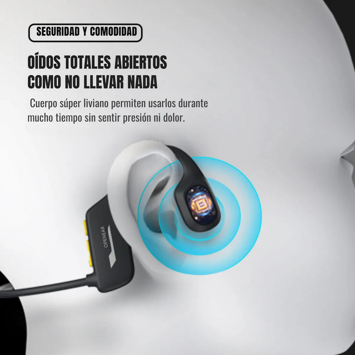 Audifonos Conduccion Osea Bluetooth Microfono Natacion Ipx8 Negro