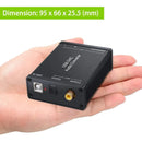 Tarjeta De Audio Sonido Usb Dac A Optico Coaxial Rca Jk3.5mm