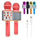 Microfono Karaoke Bluetooth -altavoz Ws 858 Infantil Color Negro
