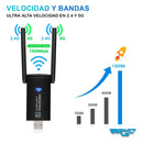 Adaptador Usb Wifi Doble Banda Antena Tarjeta Red 2.4g 5g