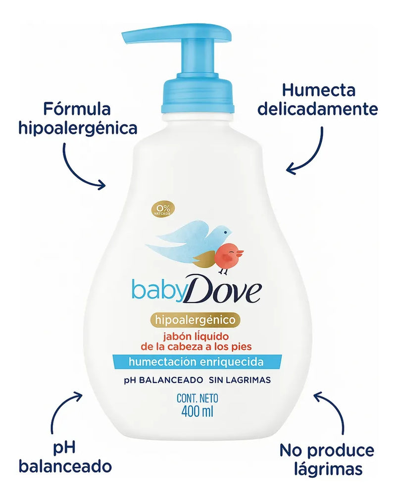 Dove Jabón Líquido Para Bebé 400ml