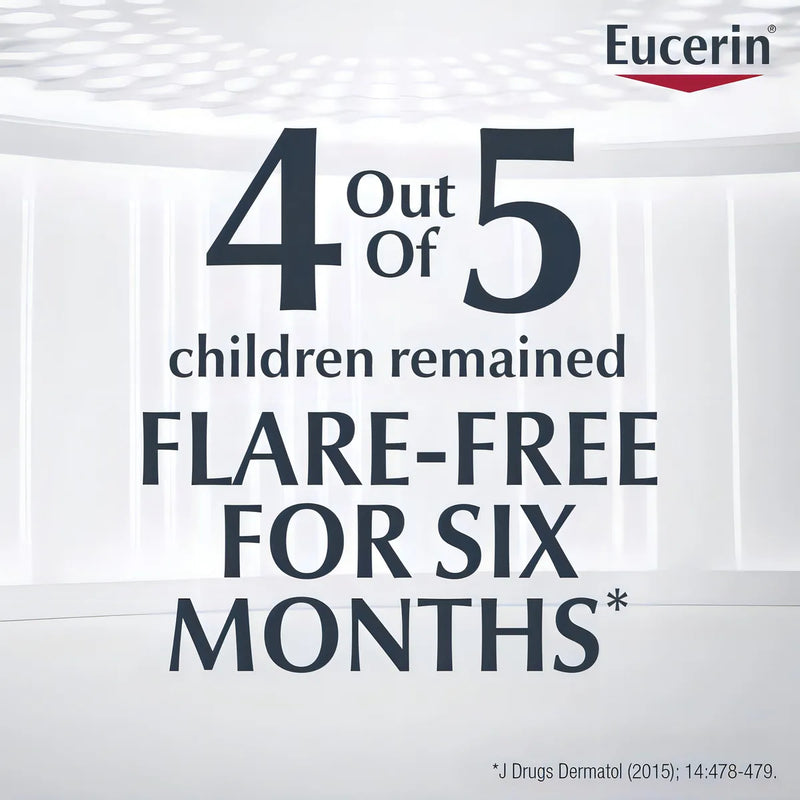 Eucerin Baby Eczema Relief Crema 226 g | Hidratante Suave Hipoalergénica Sin Fragancia Para Bebé con Piel Seca, Sensible o con Eczema | Loción Dermatológica con Avena Coloidal Que Calma, Protege y Ali