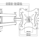 Soporte Tv Monitor Pared Brazo Móvil Brazo 14 A 55 Pulgadas